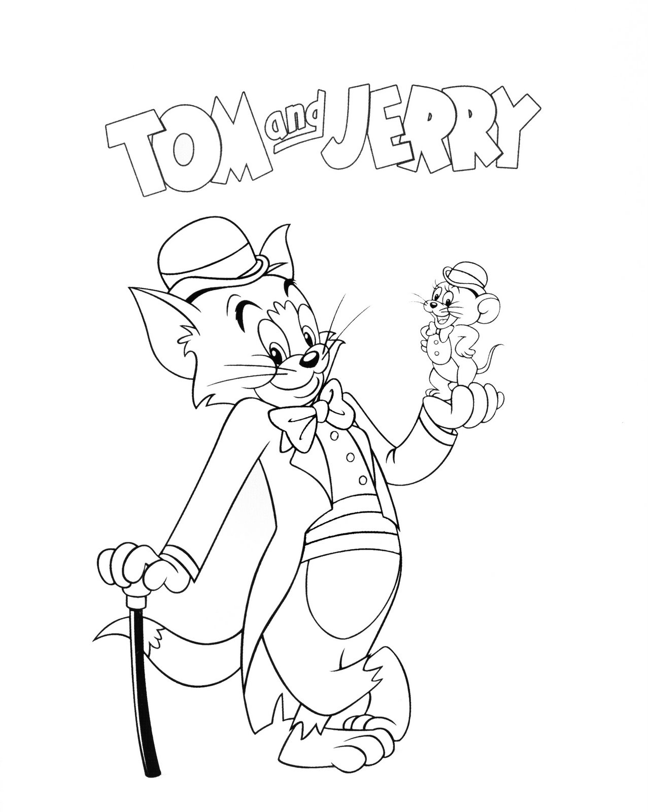 Tom e jerry desenho colorir